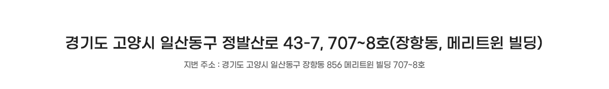 경기도 고양시 일산동구 정발산로 43-7 707~8호